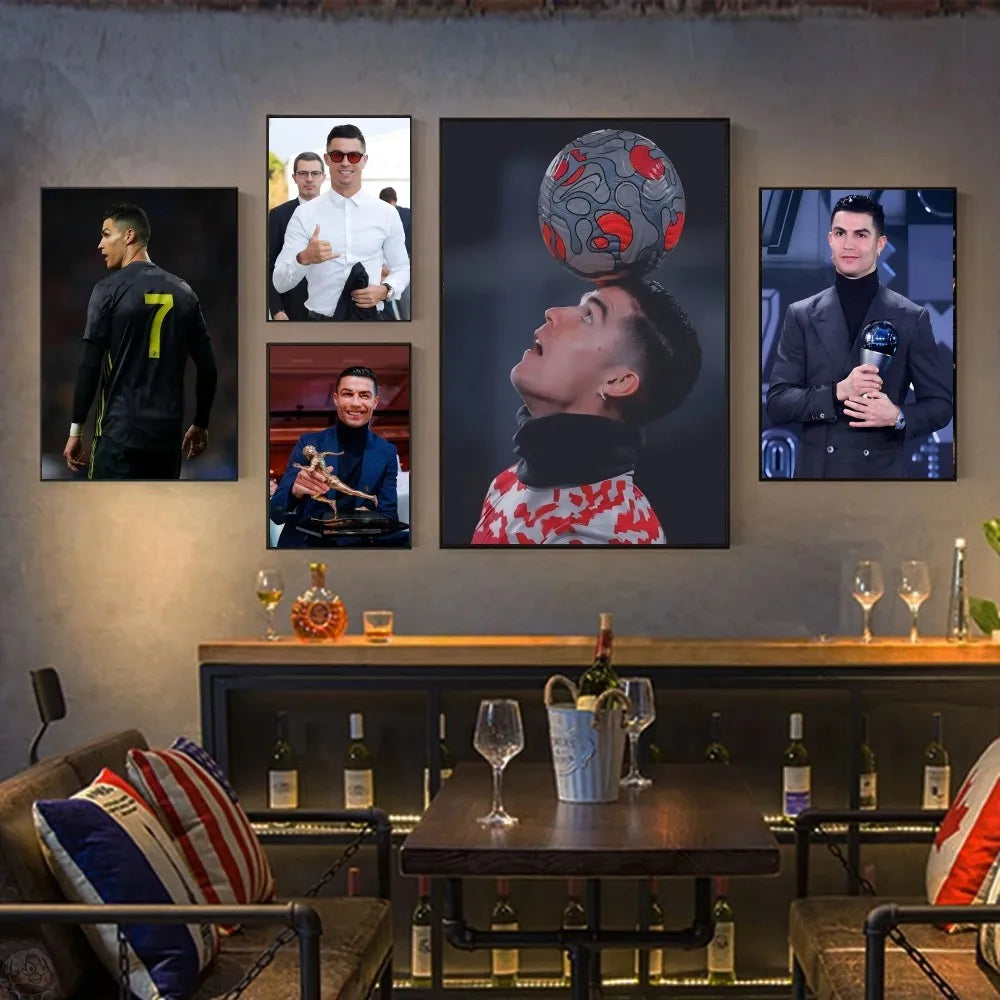 C-Cristiano Ronaldo Poster Affiches HD Décoration Maison Chambre Bar Café Art Peinture Murale