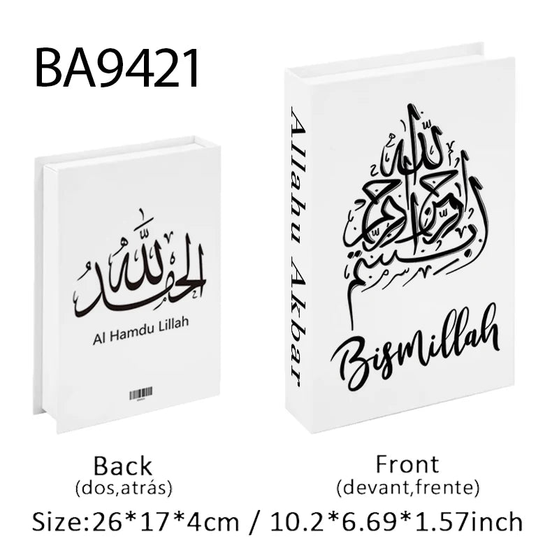 Islamic Decorative Books Kaaba Mosque Luxury Fake Book Storage Box Interior Decoration Coffee Table Bedroom Ornaments Room Decor