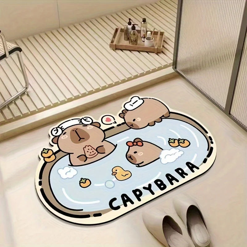 VIKAMA Linda Alfombra de Oso de Dibujos Animados Alfombra de Cocina Felpudo Alfombra de Bienvenida Alfombra de Baño Alfombra de Dormitorio Alfombra de Sala de Estar Decoración del Hogar