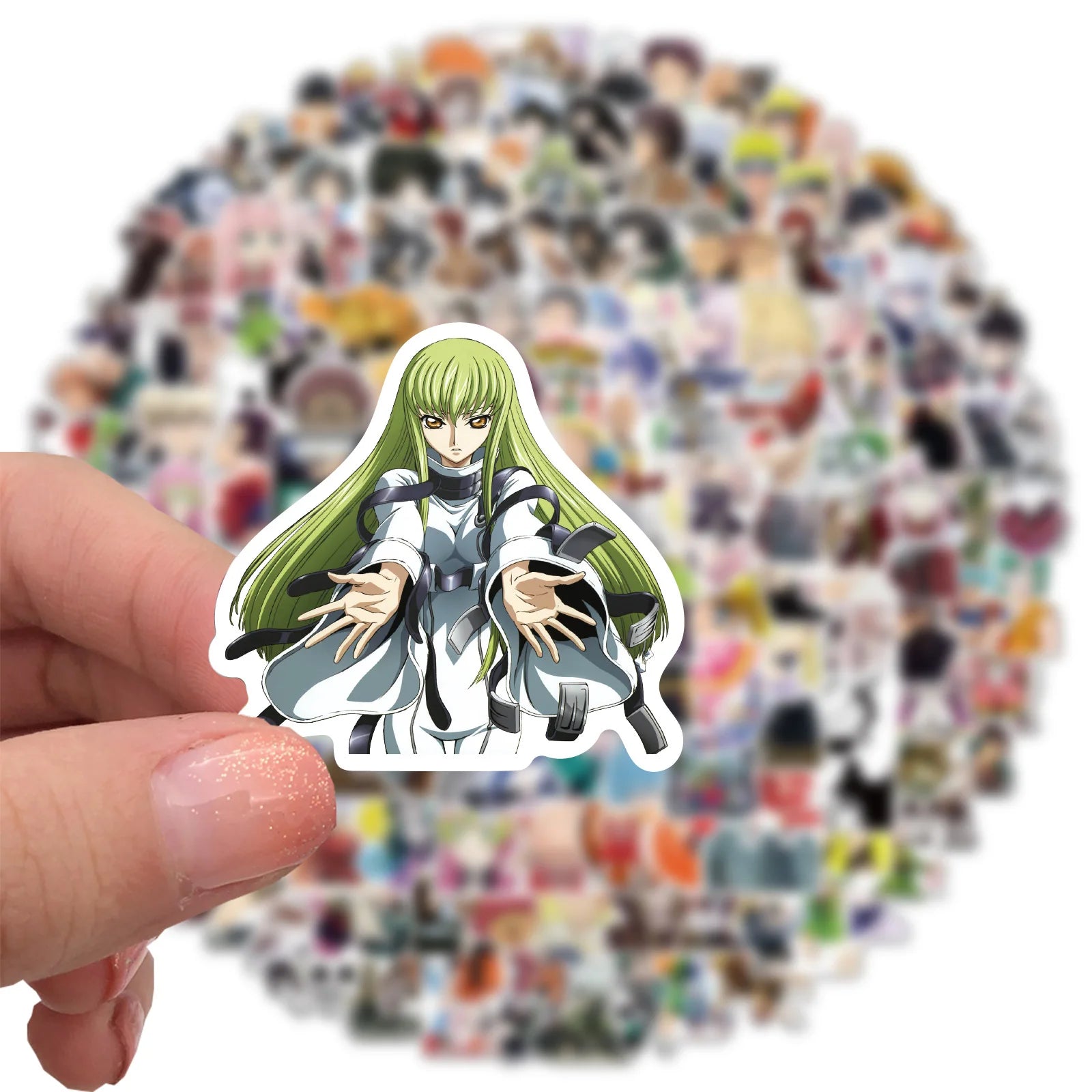 300 pegatinas de anime variadas para niños de One Piece, Jujutsu Kaisen, Dragon Ball, pegatinas de bricolaje para coche, pared, calcomanías geniales de dibujos animados, juguete impermeable