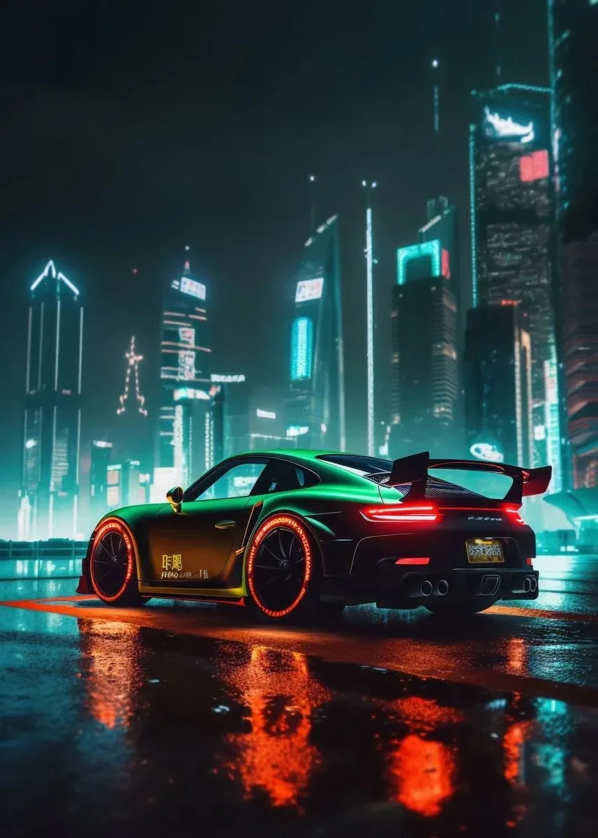 Trending Cars Porsche 911 GT3 RS Retro Cartel de Ciudad y Grabados Lienzo Pintura Arte de Pared Imágenes para el Hogar Sala de Estar Cuadros