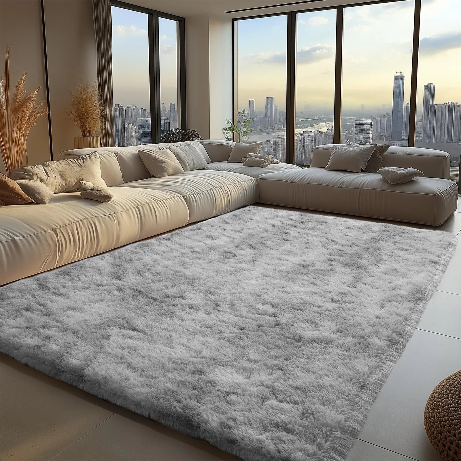 Alfombra para sala de estar VIKAMA, alfombrilla de felpa suave y esponjosa para dormitorio, sala de juegos de guardería, dormitorio, decoración del hogar