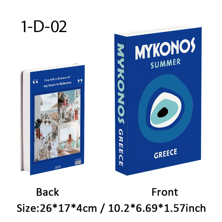 New Travel Decorative Books Book Decoration Luxury Fake Books Decor Table Storage Box Shelf Ornaments Interior Desk Aesthetic