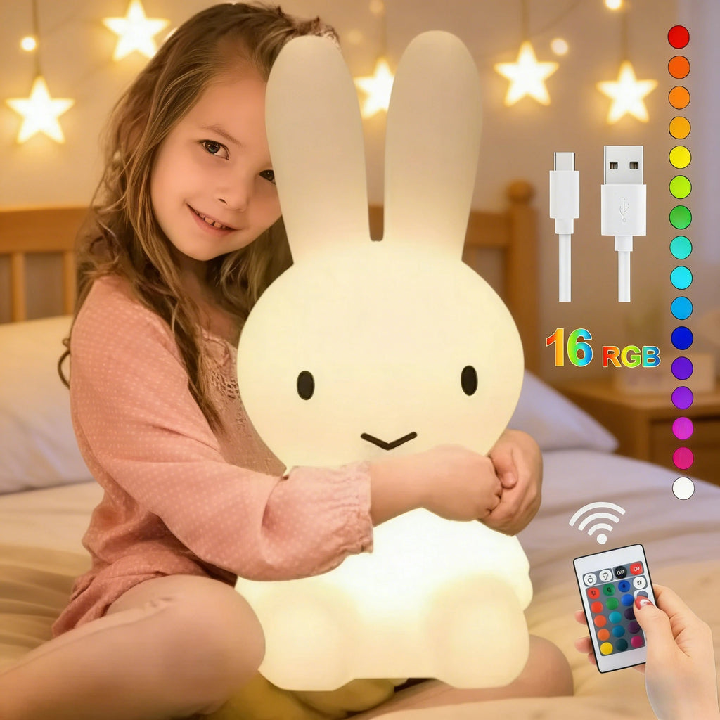 Jolie veilleuse d'ambiance avec télécommande et variateur, motif dessin animé mignon, cadeau pour enfants, lampe de chevet pour chambre à coucher, lampadaire pour salon.