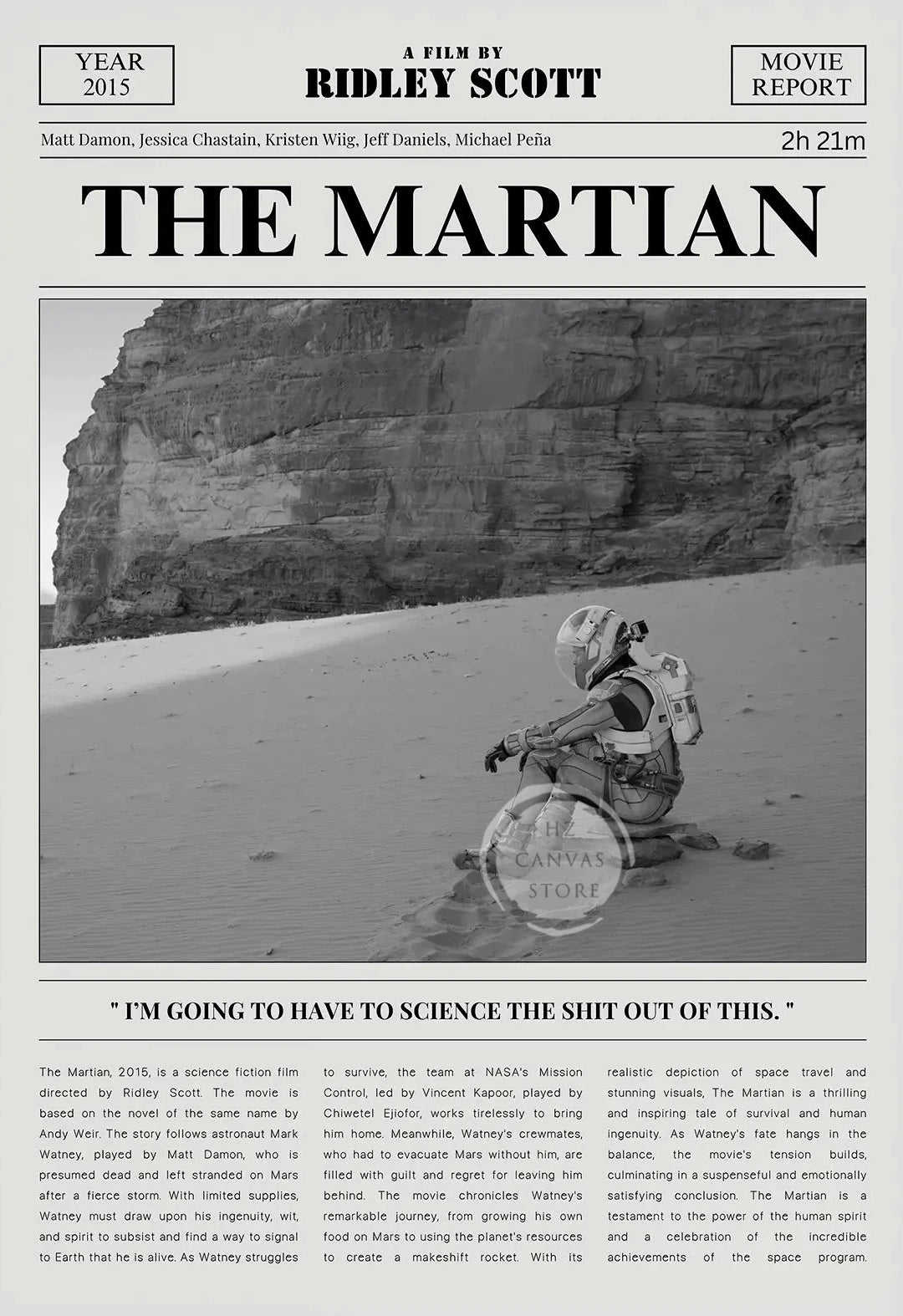 Minimalist Black and White Movie Poster Retro Newspaper Film Print Wall Art Painting Forrest Gump/Pulp Fiction Modern Home Decor