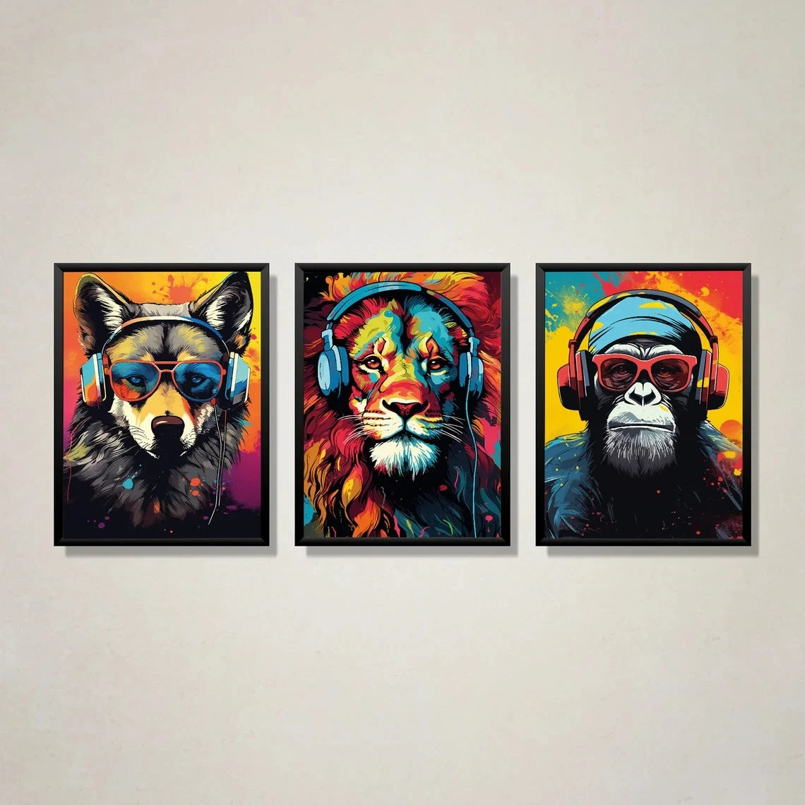 Conjunto Moderno de 3 Cuadros de Lienzo de Graffiti Gaming Arte de Pared Regalo para Hijo Hermano Pintura Pósters Gamer para Sala de Estar Dormitorio de Niños Decoración del Hogar