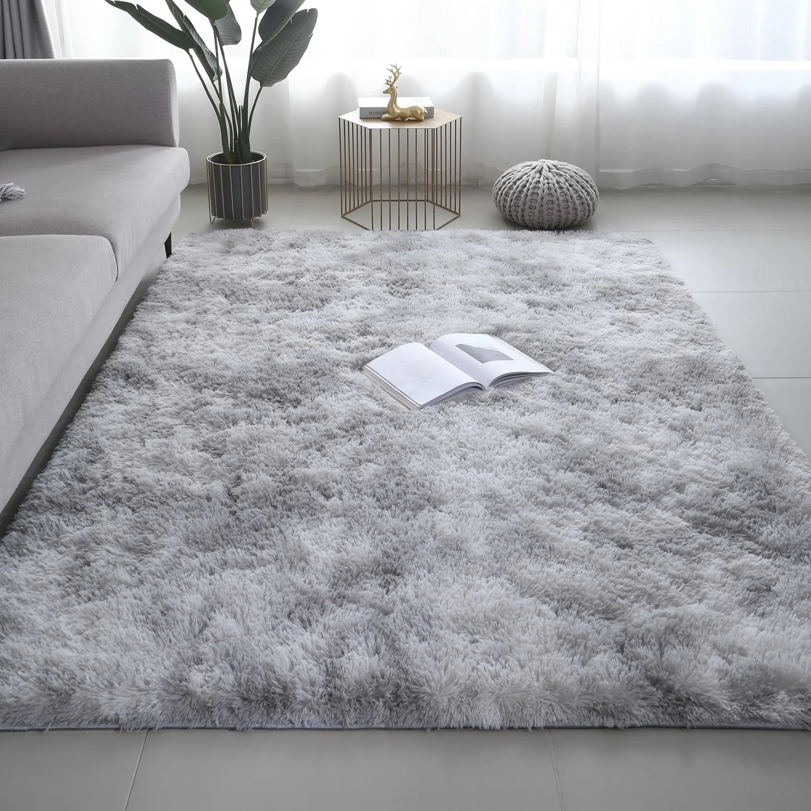 Alfombra hinchada ultrasuave VIKAMA, felpudo de interior para dormitorio y sala de estar, alfombra de guardería, decoración para el hogar de niñas y niños