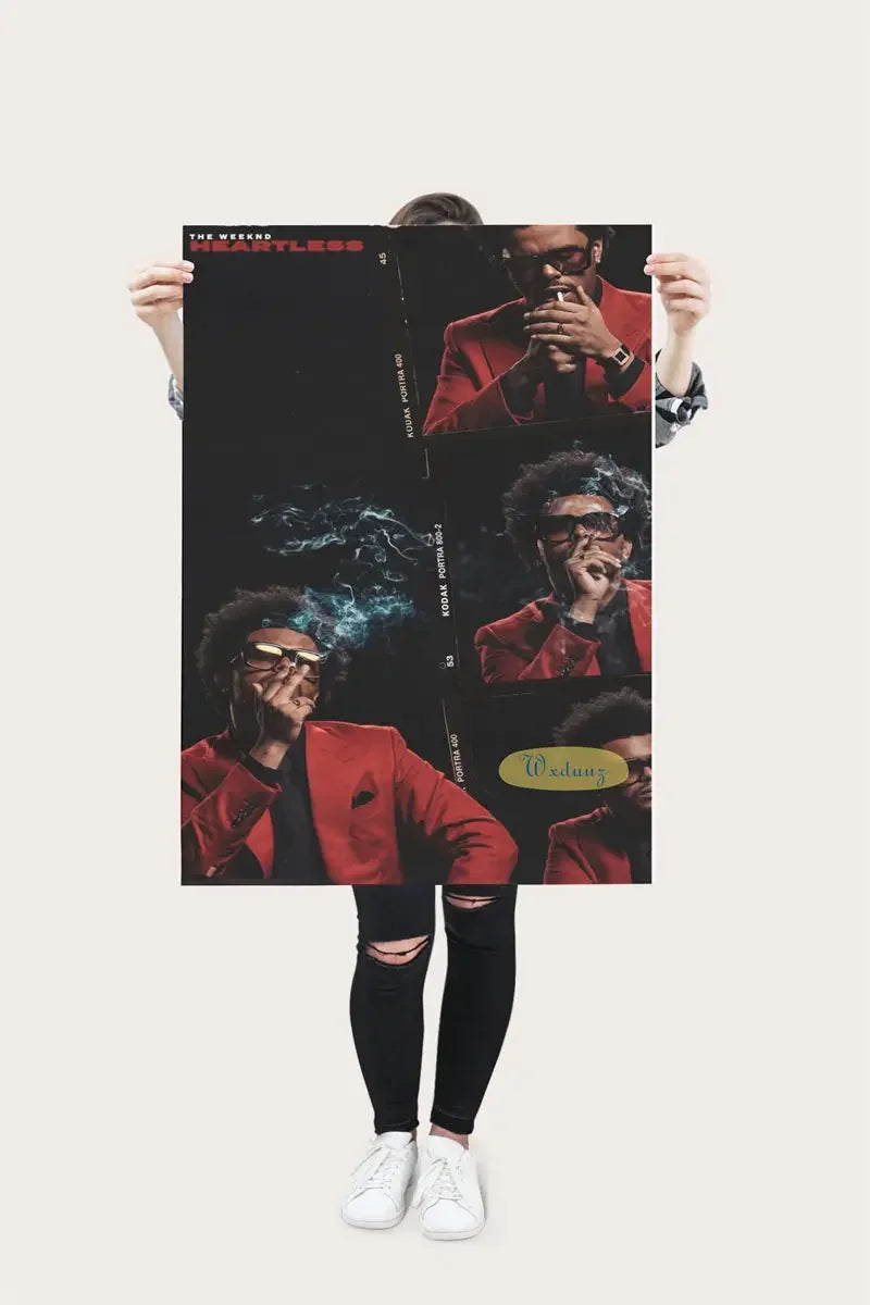 Póster The Weeknd Álbum de música Pop Rap Hip Hop Cantante Fotos de la vida Decoración de la pared Impresión de lienzo para el hogar Cuadros para sala de estar
