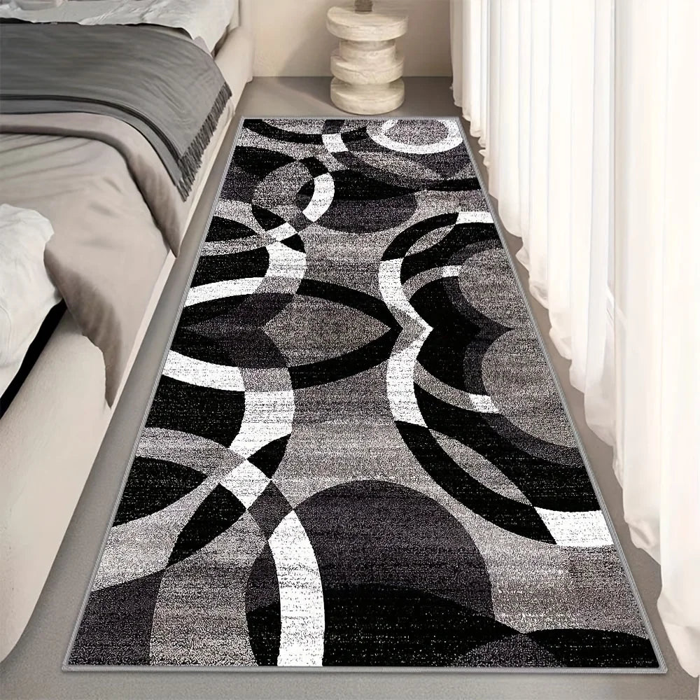 Alfombra moderna minimalista VIKAMA, duradera y antideslizante, alfombra larga para pasillos, alfombra de cabecera para dormitorios, decoración del hogar