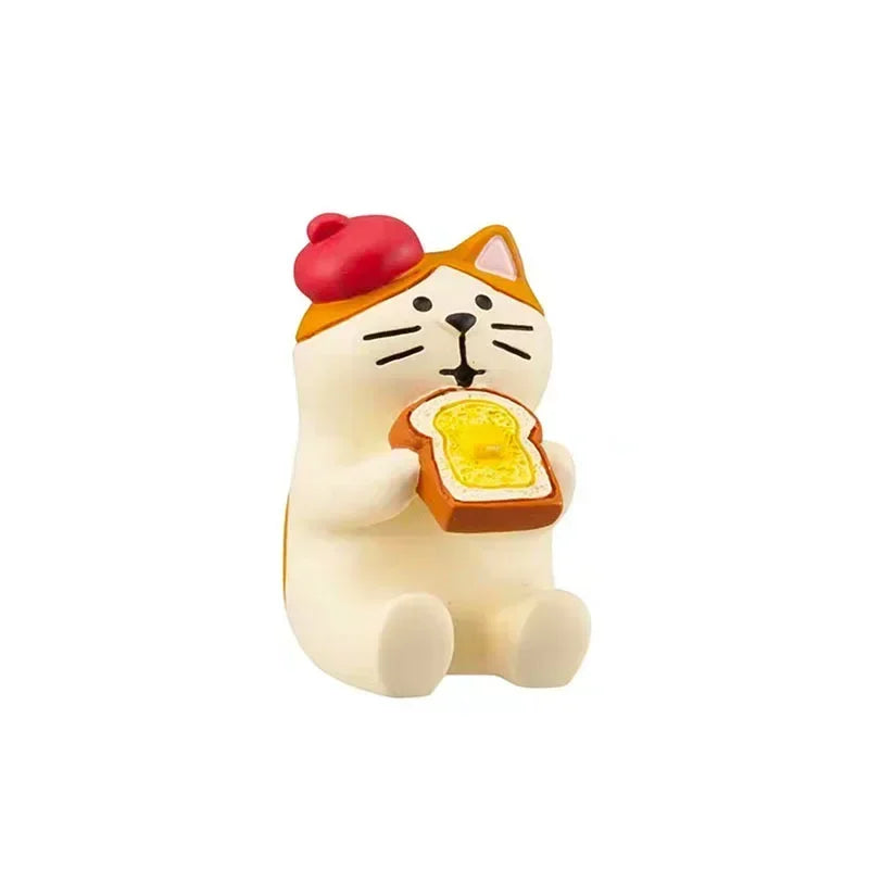 2025 Série de gâteaux de cuisson au pain figurines de chat jouets créatifs de mode figurines de voiture intérieur miniatures de bureau accessoires d'ornement en résine