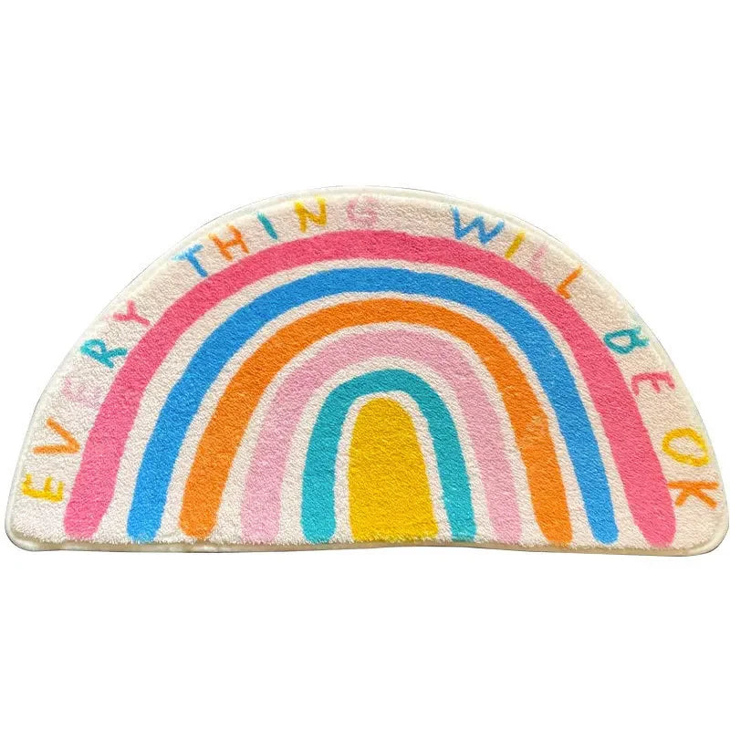 Alfombrilla de ducha arcoíris VIKAMA, alfombrilla de suelo para cuarto de ducha, alfombra para vestíbulo de entrada, decoración del hogar cómoda y agradable para la piel