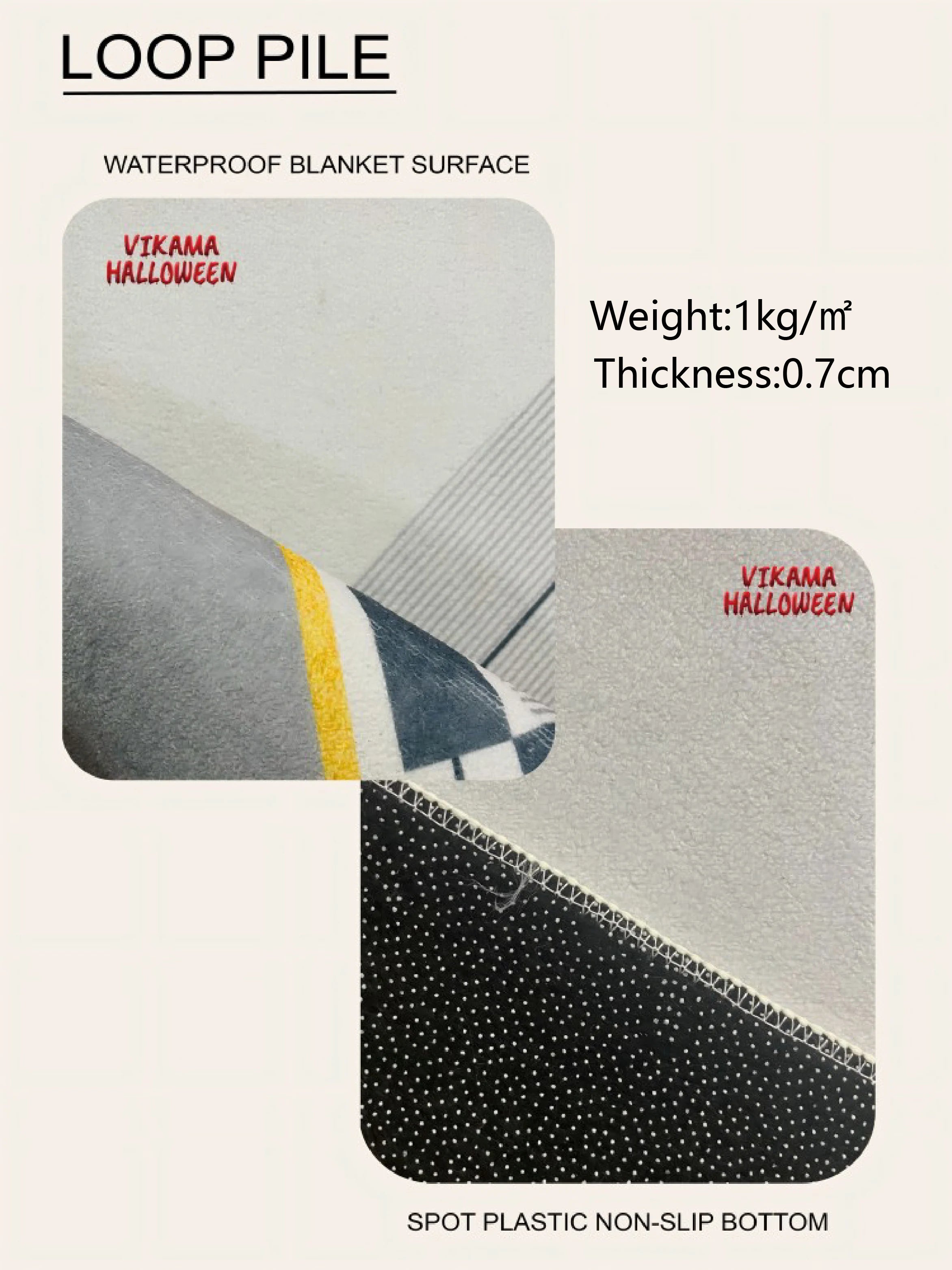 VIKAMA Bionic Tiger Patterned Rug - Exclusive Shaped Mat, Ideal for Living Room & Bedroom Decor, Must - Have Carpet