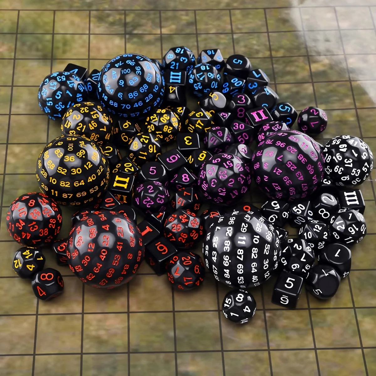 15 Dados poliédricos para juegos de mesa DND RPG Dungeons and Dragons D3 D4 D5 D6 D7 D8 D10 D% D12 D16 D20 D24 D30 D60 D100