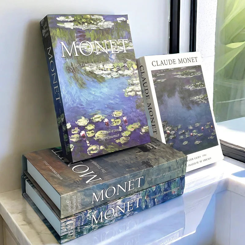 Gothic Interior Decoration Decorative Books Open Luxury Fake Book Storage Box Home Decor Boho Monet Coffee Table Shelf Ornaments