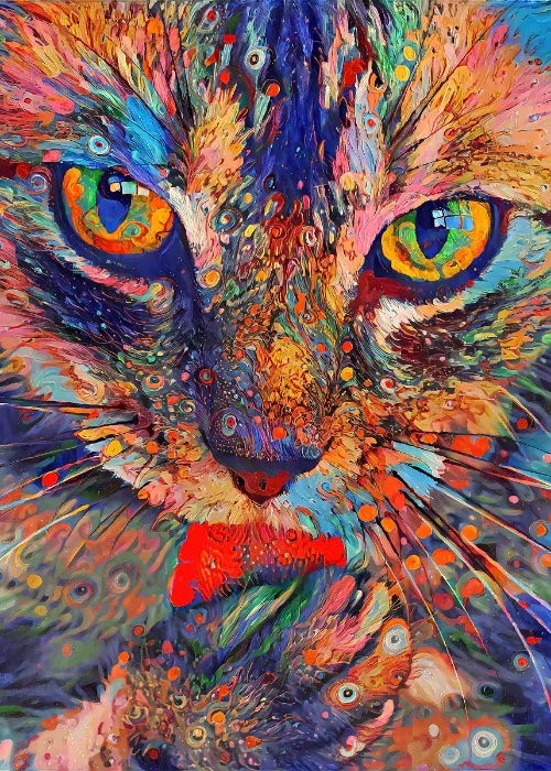 Póster de pintura al óleo de animales abstractos de vapor, pintura al óleo abstracta vintage, decoración artística de animales, impresiones en lienzo estéticas para el hogar y la habitación
