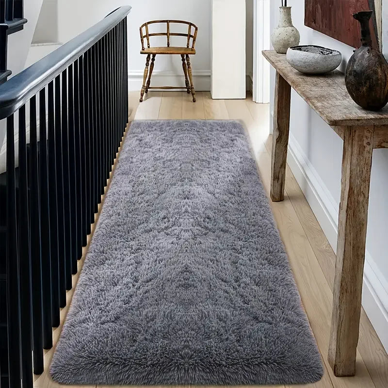 Alfombra de felpa cómoda VIKAMA, alfombra supersuave y mullida para dormitorio, alfombrilla para pasillo, decoración del hogar