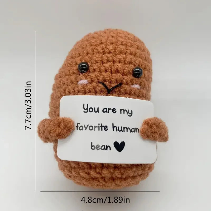 Cornichons de soutien émotionnel faits à la main Mini cadeau drôle de concombre Ornements mignons tissés à la main Poupée en crochet Tricot Cadeau de Noël