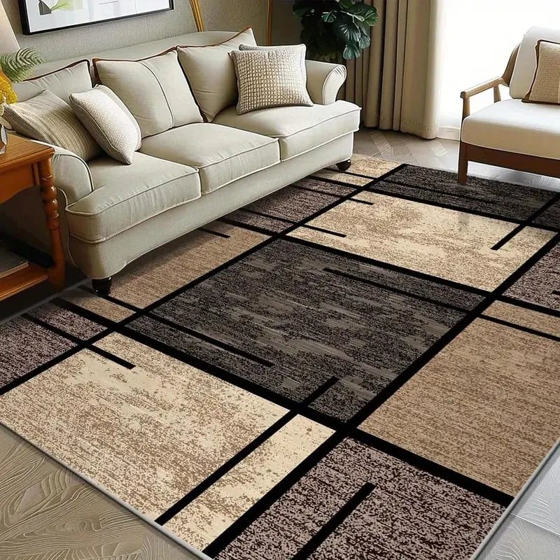 Tapis Géométrique VIKAMA Léger Et Facile À Nettoyer, Tapis De Sol Adapté Au Salon, À La Chambre, Au Bureau Et À La Décoration Intérieure
