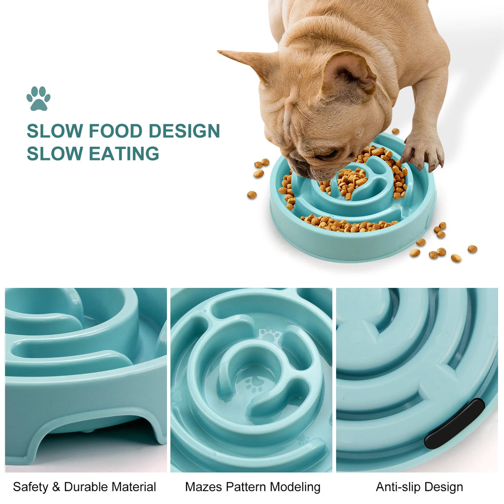 Cuenco de Alimentación Lenta para Perros, Divertido, Antideslizante, Anti-Glotones, para Comer Más Despacio, Respetuoso con el Medio Ambiente, para Perros Pequeños, Medianos y Grandes, Cachorros