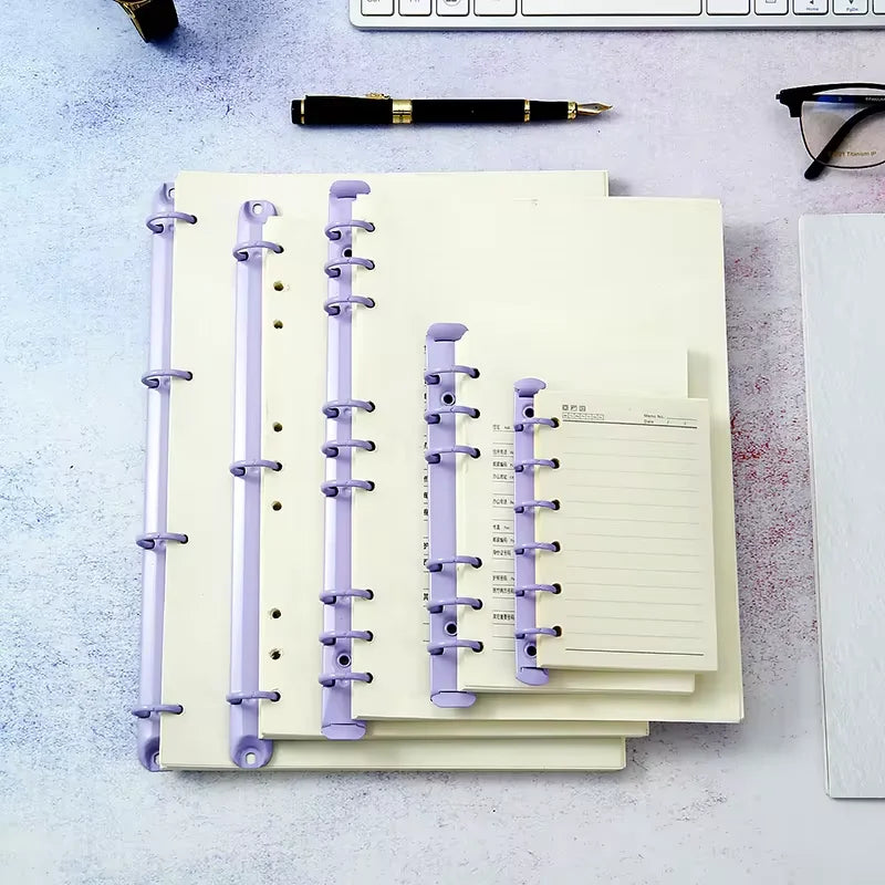 Anneaux de reliure A5 A6 A7 Clips de reliure à feuilles mobiles Bandes de reliure colorées en métal Fournitures de bureau et scolaires Diamètre 2cm