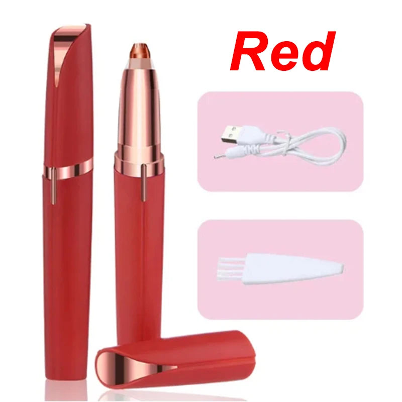 Recortador eléctrico de cejas para mujer, delineador de cejas, eliminador de vello facial para mujeres, afeitadoras automáticas de cejas, navaja de bolsillo