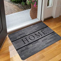 Felpudo de bienvenida con impresión de tabla de madera, diseño de letras simples, alfombra para el hogar, dormitorio, cocina, alfombrilla antideslizante para puerta