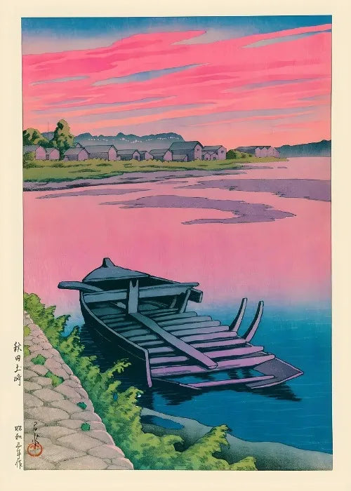 Ukiyo E Carteles Japoneses Vintage Antiguo Paisaje Japonés Bellas Artes Decoración Galería Ukiyo Impresiones Estéticas Pintura en Lienzo