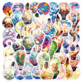 10/30/50pcs Autocollants Fantastiques Style INS Ampoule Monde Dessin Animé Esthétique Joli Décalque Ordinateur Portable Graffiti Fille Autocollant Dégradé Jouet