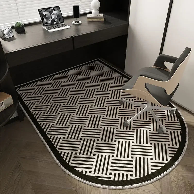 VIKAMA Alfombra de Suelo para Silla de Ordenador, Alfombrilla de Lujo para Silla Giratoria de Oficina, Alfombra para Tocador de Dormitorio, Alfombra para Puerta de Entrada, Decoración del Hogar