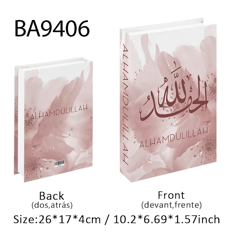 Islamic Kaaba Mosque Luxe Fake Book Storage Box Home Interior Decoration Decorative Books Coffee Table Bedroom Living Room Decor