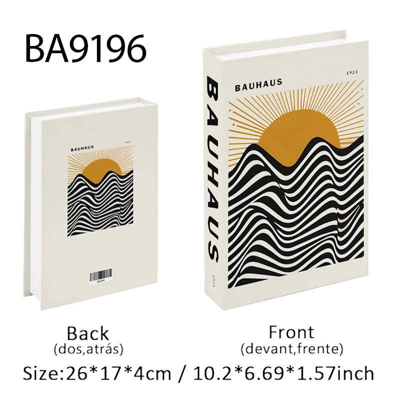 Bauhaus Boho Monet Luxe Decorative Books Book Decoration Fake Books Decor Storage Box Coffee Table Shlef Interior Room Ornaments