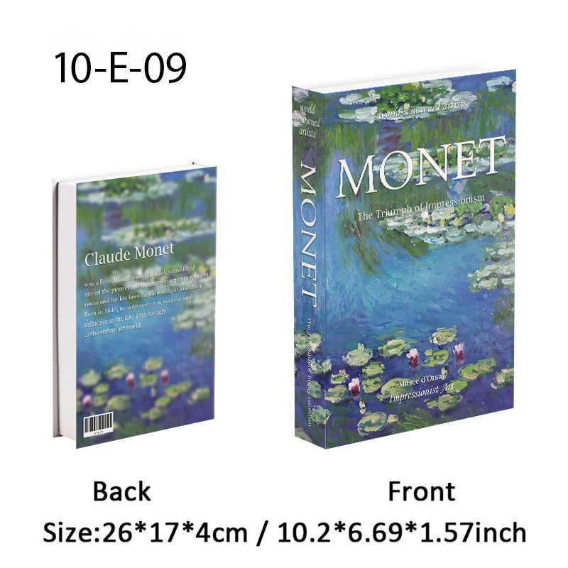 Bauhaus Boho Monet Luxe Decorative Books Book Decoration Fake Books Decor Storage Box Coffee Table Shlef Interior Room Ornaments