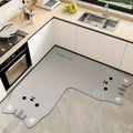 Tapis de cuisine VIKAMA motif panda de dessin animé, tapis de sol en forme de L irrégulier antidérapant et absorbant, tapis de cuisine, tapis de pied de salle de bain, décoration intérieure