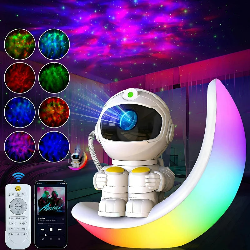 Linda lámpara de ambiente lunar con atenuación táctil, reloj, luz que cambia de color RGB, altavoz Bluetooth, reproducción de música, luz nocturna para dormitorio del hogar
