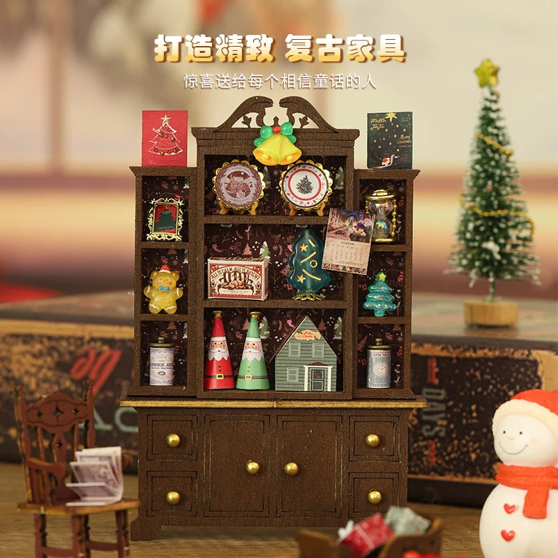Nuevo kit en miniatura de "Navidad en el País de las Maravillas" DIY - Maqueta 3D de rincón de lectura hecha a mano, idea de regalo creativa para Navidad y Black Friday