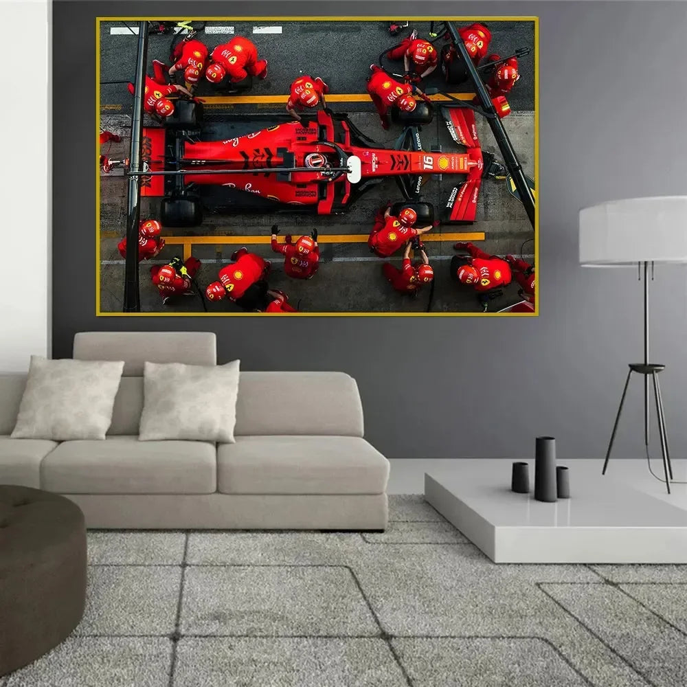 Póster clásico de Michael Schumacher de F1, arte de pared, impresiones en lienzo HD, para sala de estar, dormitorio, decoración de club
