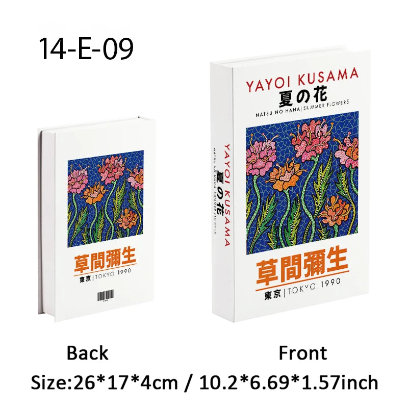 Ukiyo-e Gato de la Suerte Abrir Lujo Libros Decorativos Falsos Caja de Almacenamiento de Libros Adornos de Decoración del Hogar Decoración de Mesa de Habitación Japonesa