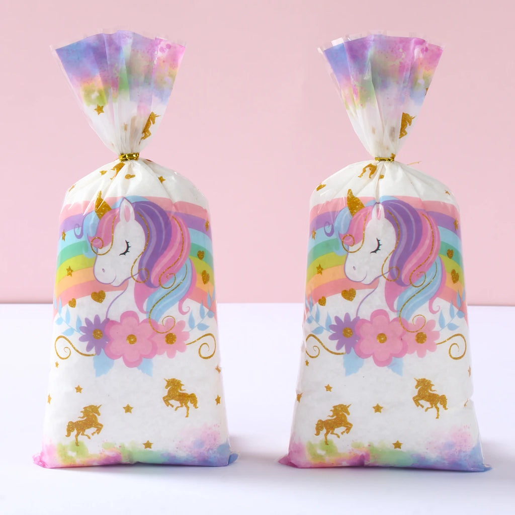 25/50/100 unidades de Bolsas de Embalaje de Caramelos de Unicornio Bolsas de Regalo con Temática de Unicornio para Fiesta de Cumpleaños de Niños, Baby Shower, Suministros para Fiestas de Boda