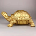 Estatua de tortuga de cobre puro, escultura de animal mascota para la longevidad, adornos decorativos para el escritorio del hogar, decoraciones para el hogar, oficina y estudio