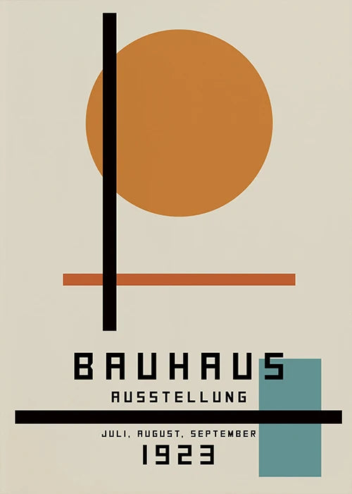 Bauhaus Wall Art Mid Century Modern Print Minimalist Living Room Decor Abstract Geometric Interior Art Canvas Prints Wall Decor