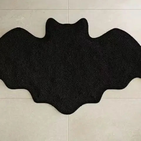 Alfombra de araña negra de Halloween VIKAMA, antideslizante, adecuada para baños, alfombra decorativa festiva de Halloween