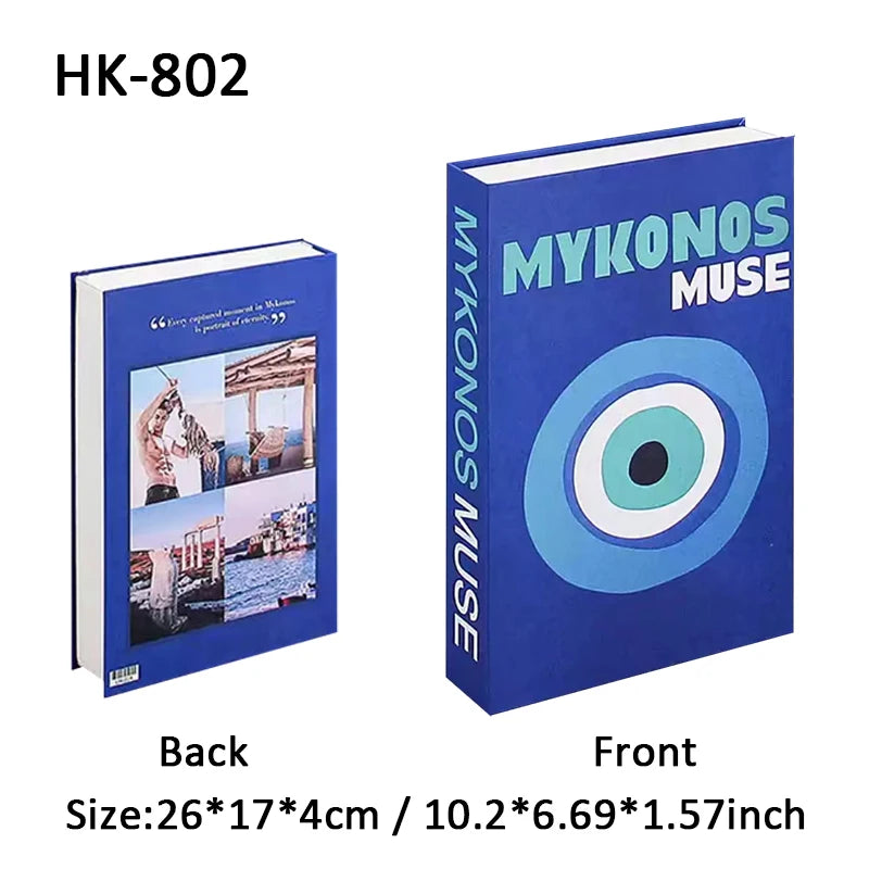 New Travel Decorative Books Book Decoration Luxury Fake Books Decor Table Storage Box Shelf Ornaments Interior Desk Aesthetic