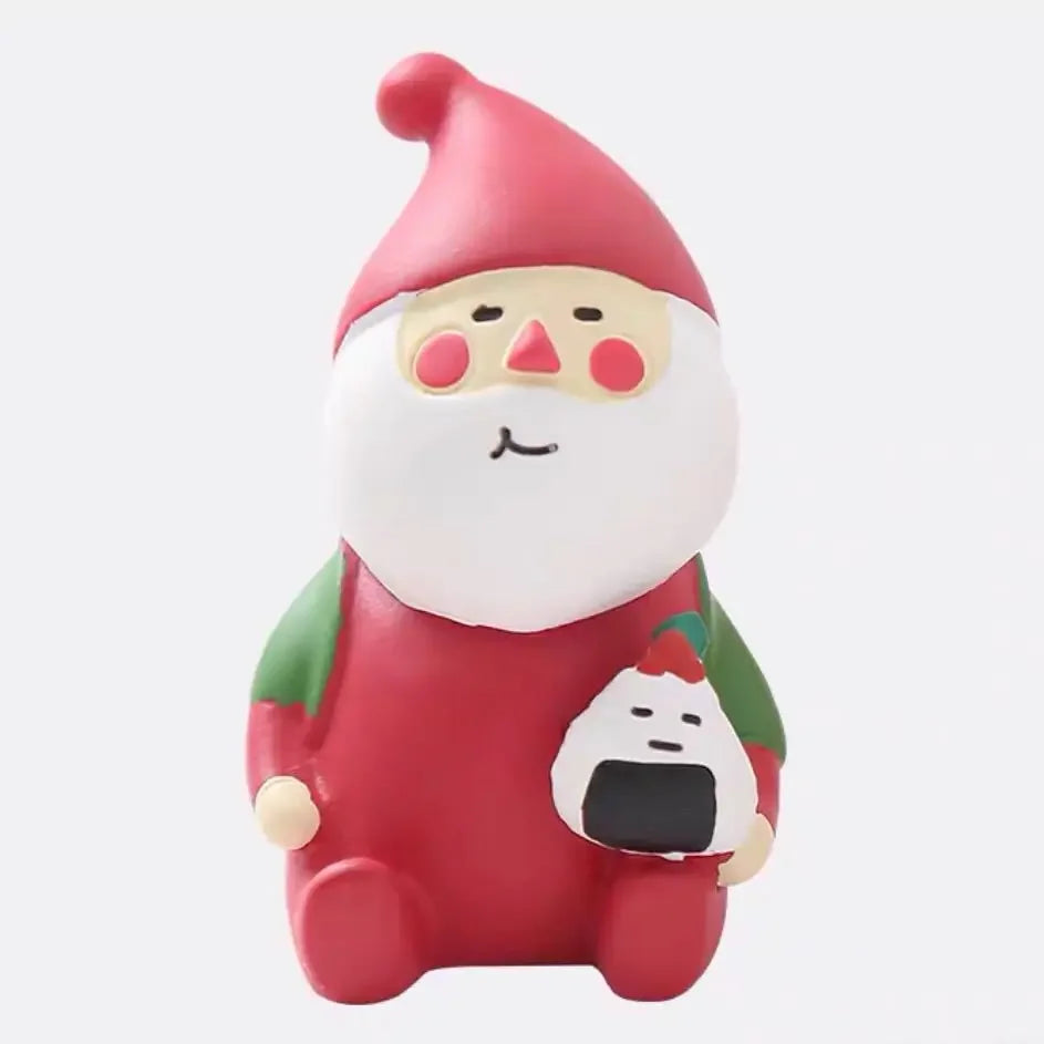 Zakka Figuras Navidad Japonés Creativo Exquisito Mate Resina Navideña Pequeña Decoración Cisne Puff Ukelele Trineo Sofá Reno