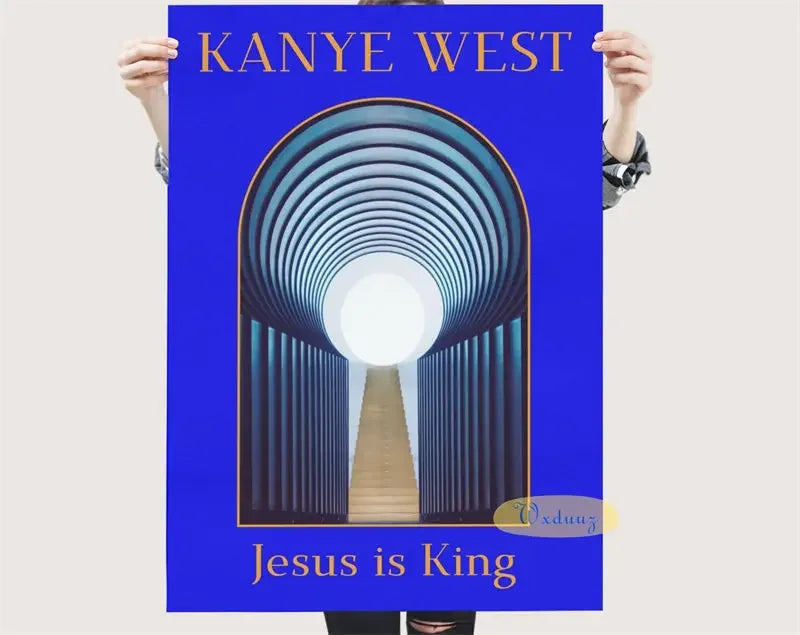 Póster del rapero estadounidense Kanye West, cantante de Hip Hop, portada de álbum de música para habitación, sala de estar, decoración de pared, cuadros impresos en lienzo