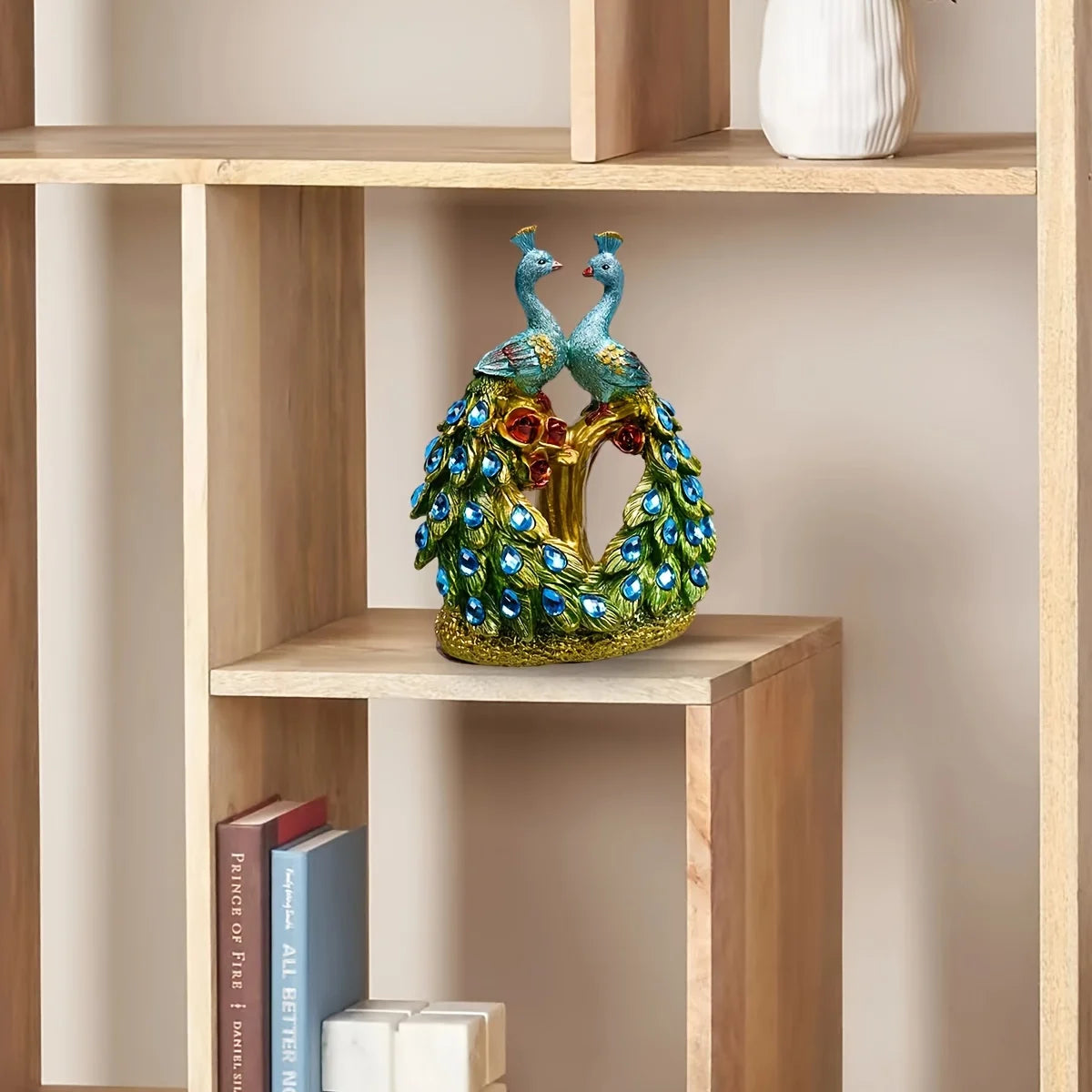 Adornos de pavo real de resina, adornos de pavo real, adornos navideños, adornos de Navidad, amantes de los pavos reales, regalos de pavos reales.