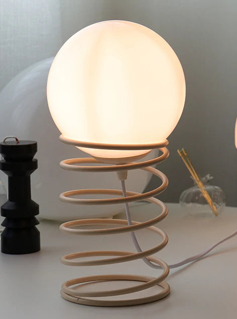 Ins Bauhaus Spring Table Lamp Vintage Nordic Modern Minimalist Homestay Glass Living Room Bedroom Bedside Lamp Drop Shipping