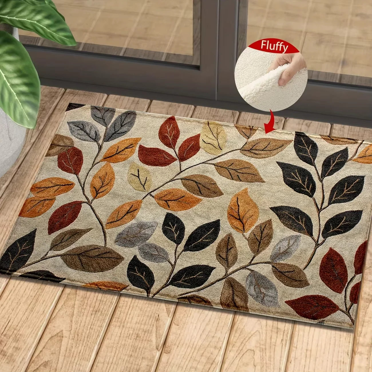 VIKAMA Alfombra de flores de colores Felpudo Alfombra impermeable para puerta Dormitorio Sofá Alfombra de suelo Alfombras suaves de noche Decoración del hogar