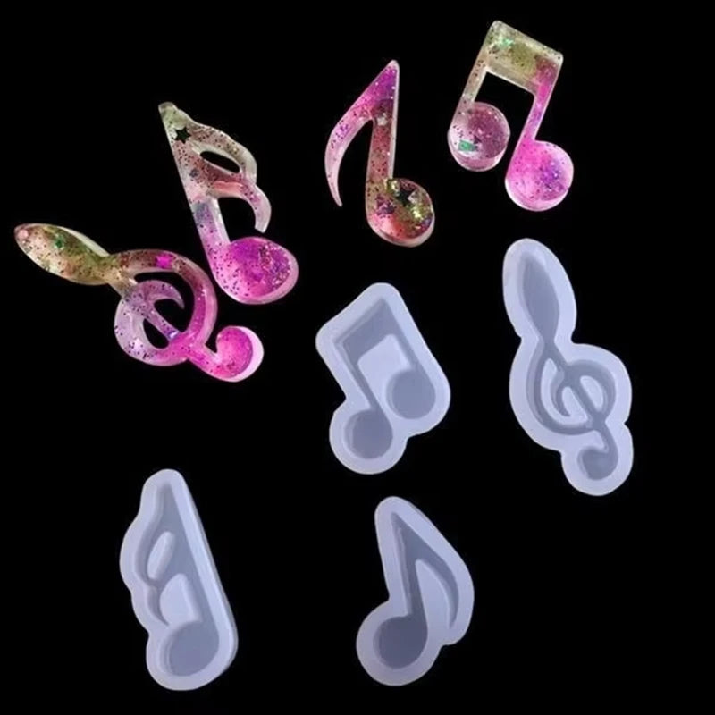 1 molde de silicona con notas musicales, símbolo de música, para fondant, chocolate, azúcar, molde para decorar pasteles, herramientas para hornear