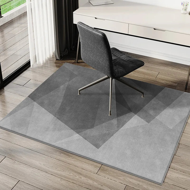 Alfombra geométrica VIKAMA para estudio, escritorio de ordenador, silla de e-sports, alfombrilla antideslizante para dormitorio, alfombra rectangular de terciopelo de cristal.