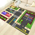 VIAKAMA Alfombra de dibujos animados, guardería, educación infantil, habitación de niños, parque de tráfico, pista, esteras de juego para bebés